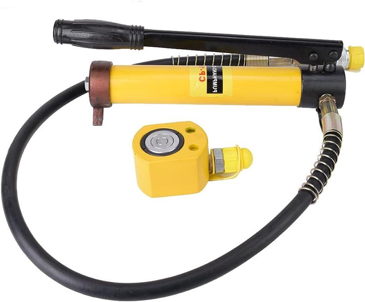 Hydraulische Pomp - Hefgereedschap - Auto Reparatie - Ultradun Ontwerp - 10 Ton Capaciteit - Zilver