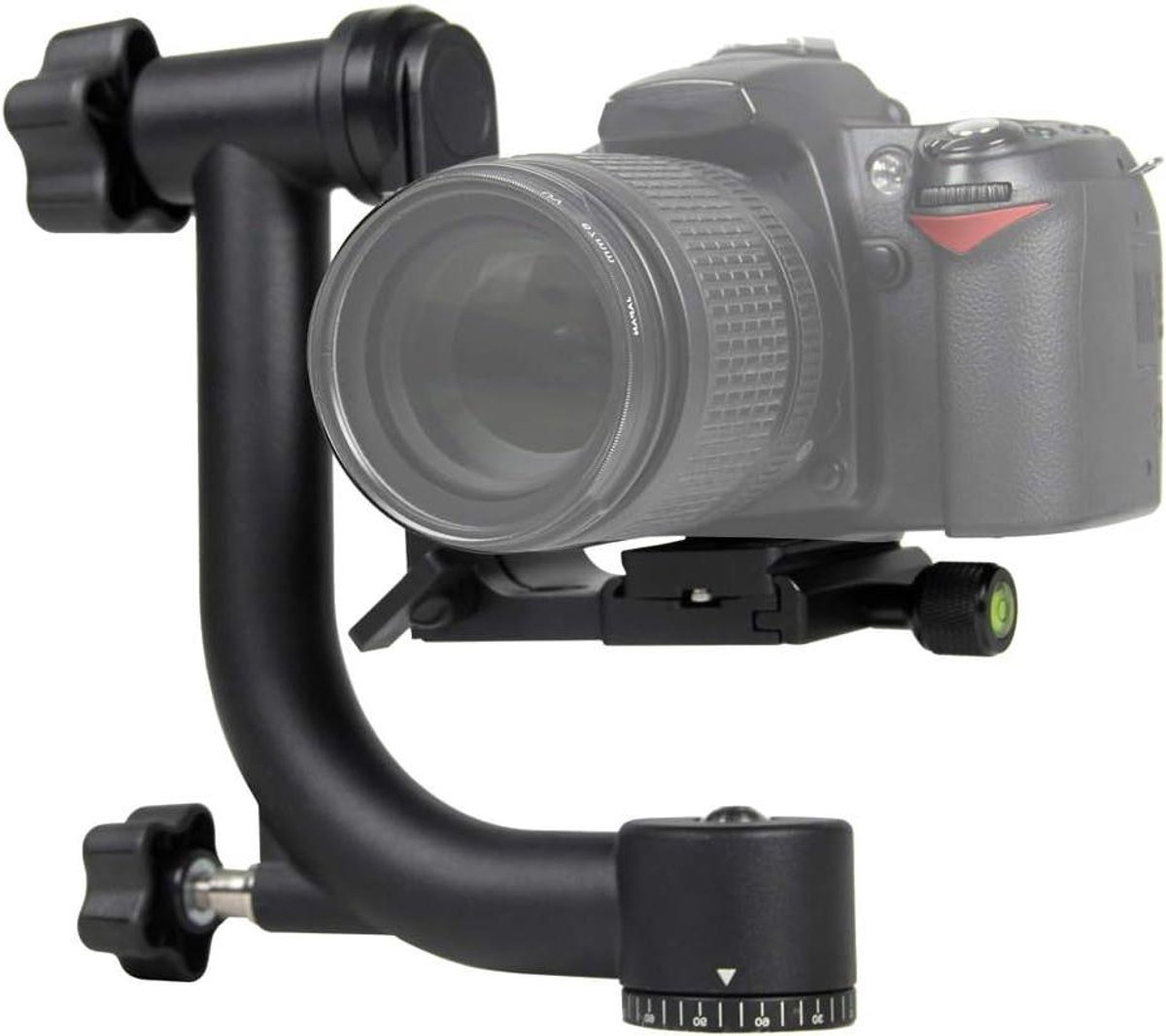 Precisie Camera Kop - Vogels Kijken - Fotografie - 360 Graden Rotatie - 29 x 26 x 8 cm - Zwart