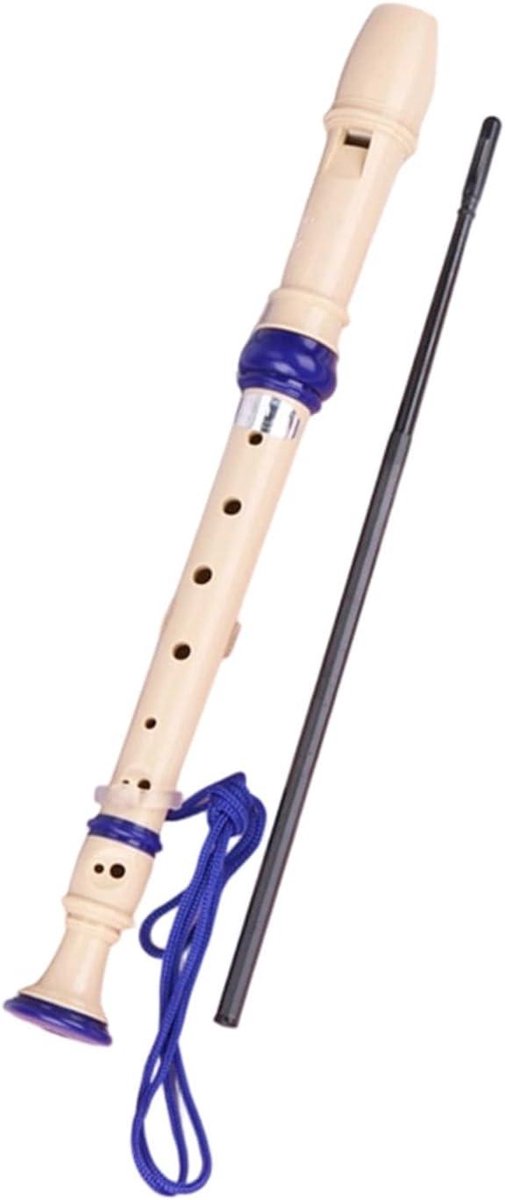 Professionele Blokfluit - Duitse Stijl - Muziek Leren - 8 Gaten - 32.2 cm - Blauw