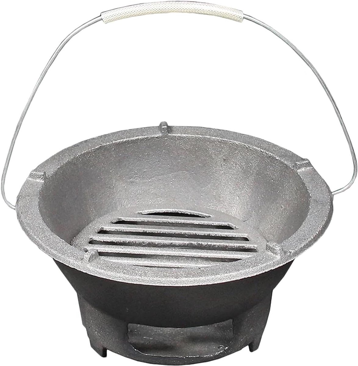 Houtskoolmand Grill - BBQ Mand - Buiten Koken - Gelijkmatige Warmte - 25 cm - Zwart