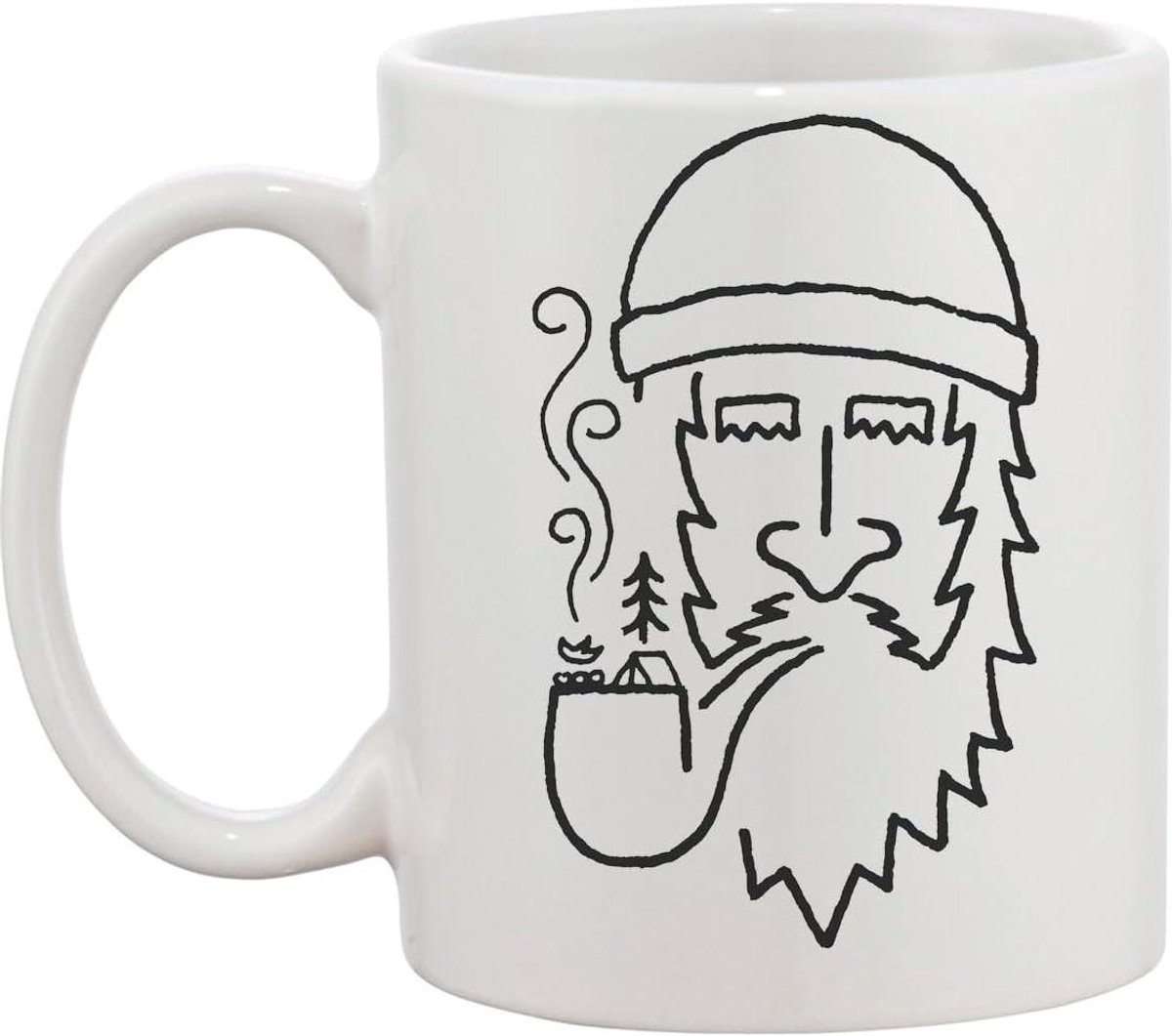 Keramische Mok - Koffiebeker Theeglas - Dagelijks Gebruik - Handgemaakt Decoratie - 350 ml - Wit
