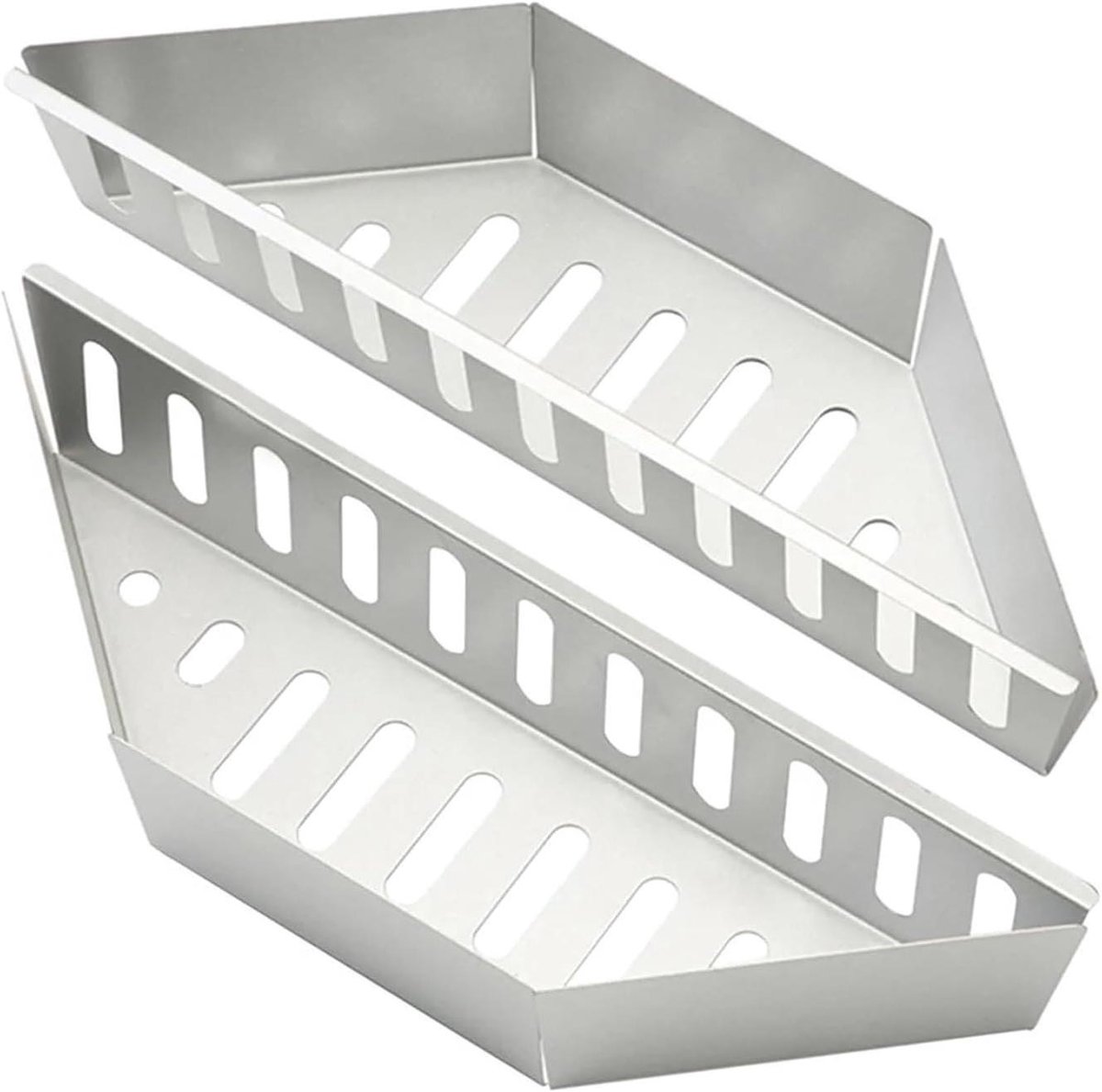 Grill Mandjes - BBQ Accessoires - Indirect Grillen - Roestvrij Staal - 38.5 cm - Zilver