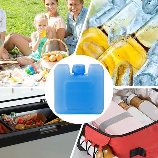 Koelaccu's voor koelboxen - Koelpacks draagbaar - Voedsel koel houden - Lekvrij en drukbestendig - Compact lichtgewicht - Blauw — afbeelding 4