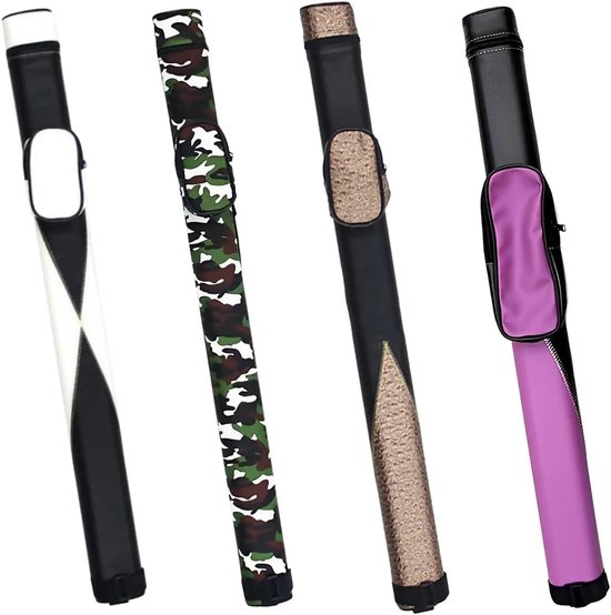 Biljartkeu Tas - Keu Opberger - Biljart Spelen - Lichtgewicht PU Materiaal - 82 cm Lengte - Zwart Wit — afbeelding 4