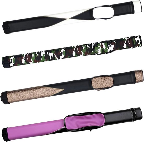 Biljartkeu Tas - Keu Opberger - Biljart Spelen - Lichtgewicht PU Materiaal - 82 cm Lengte - Zwart Wit — afbeelding 5