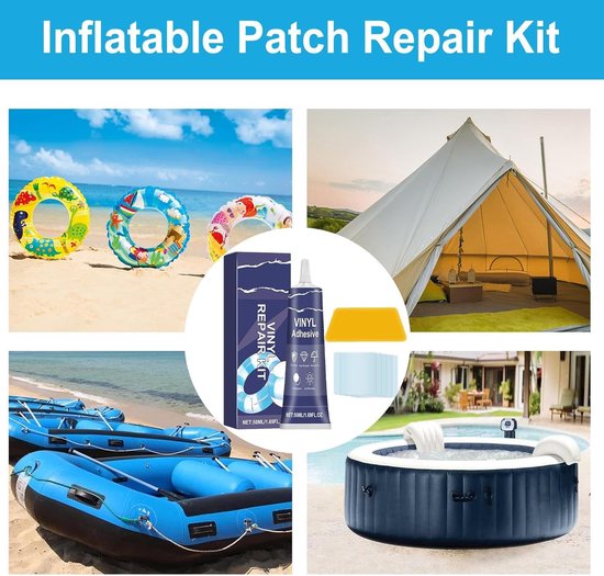 Reparatieset Luchtbed - Patchkit Opblaasbaar - Snelle Reparatie - Sterke Waterbestendigheid - 5 Patches - Meerdere Kleuren — afbeelding 2