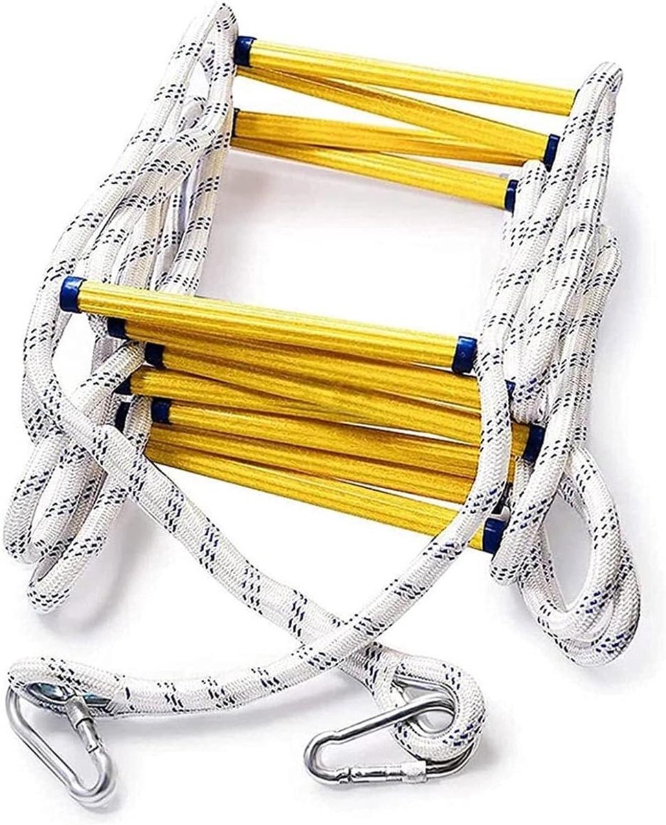 Reddingsladder - Evacuatietrap - Nood evacuatie - Sterk nylon materiaal - 15 meter - N.v.t.