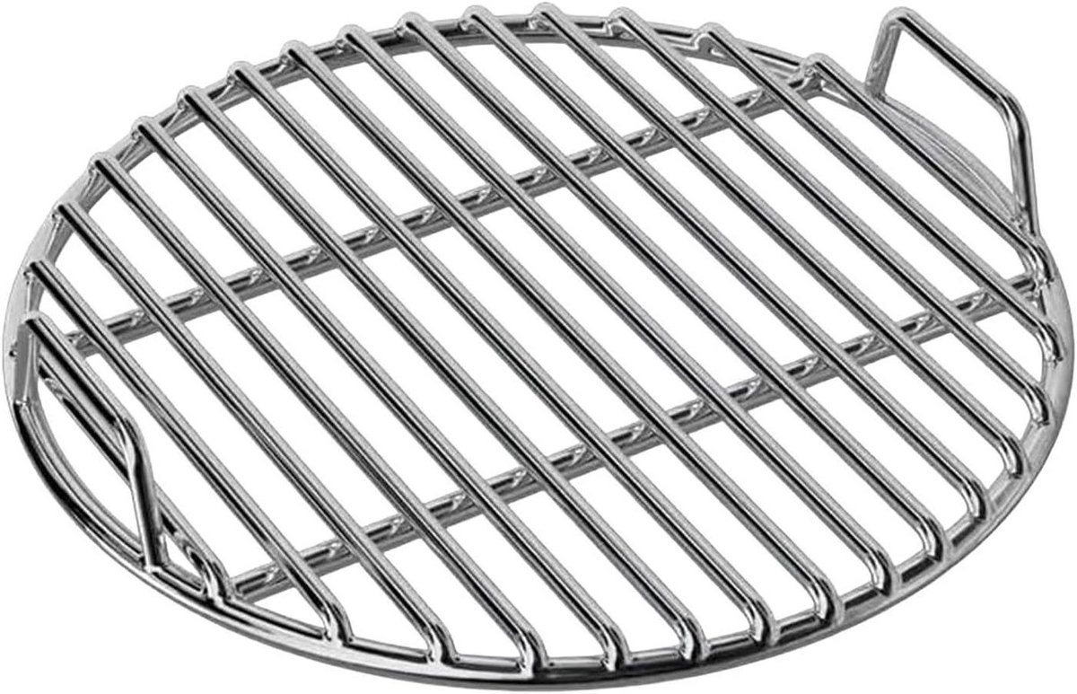Rond Kookrooster - BBQ Rooster - Buiten Koken - Antiaanbaklaag - 36 cm Diameter - Zilver