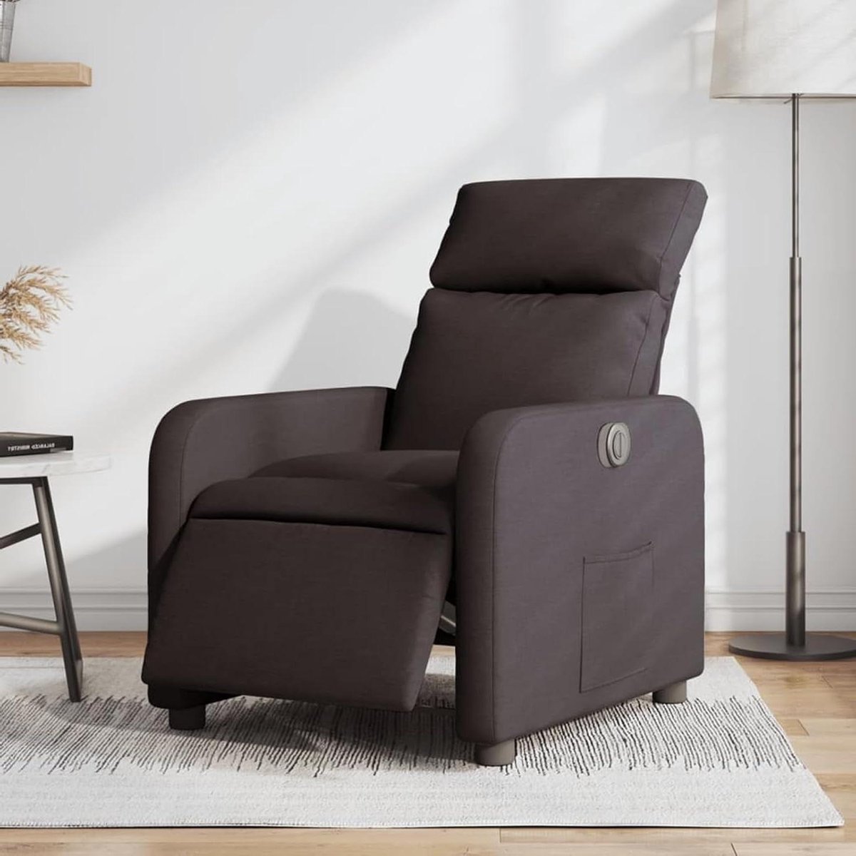Elektrische relaxstoel - Comfort stoel - Ontspannen thuis - Gemotoriseerde functies - 66 x 146 cm - Donkerbruin