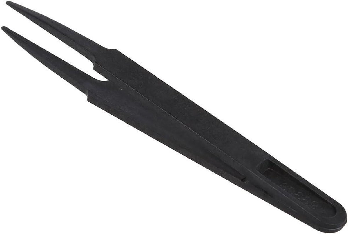 Plastic Pincet - Reparatie Tool - Precisie Werk - Antistatisch Ontwerp - 12 cm - Zwart