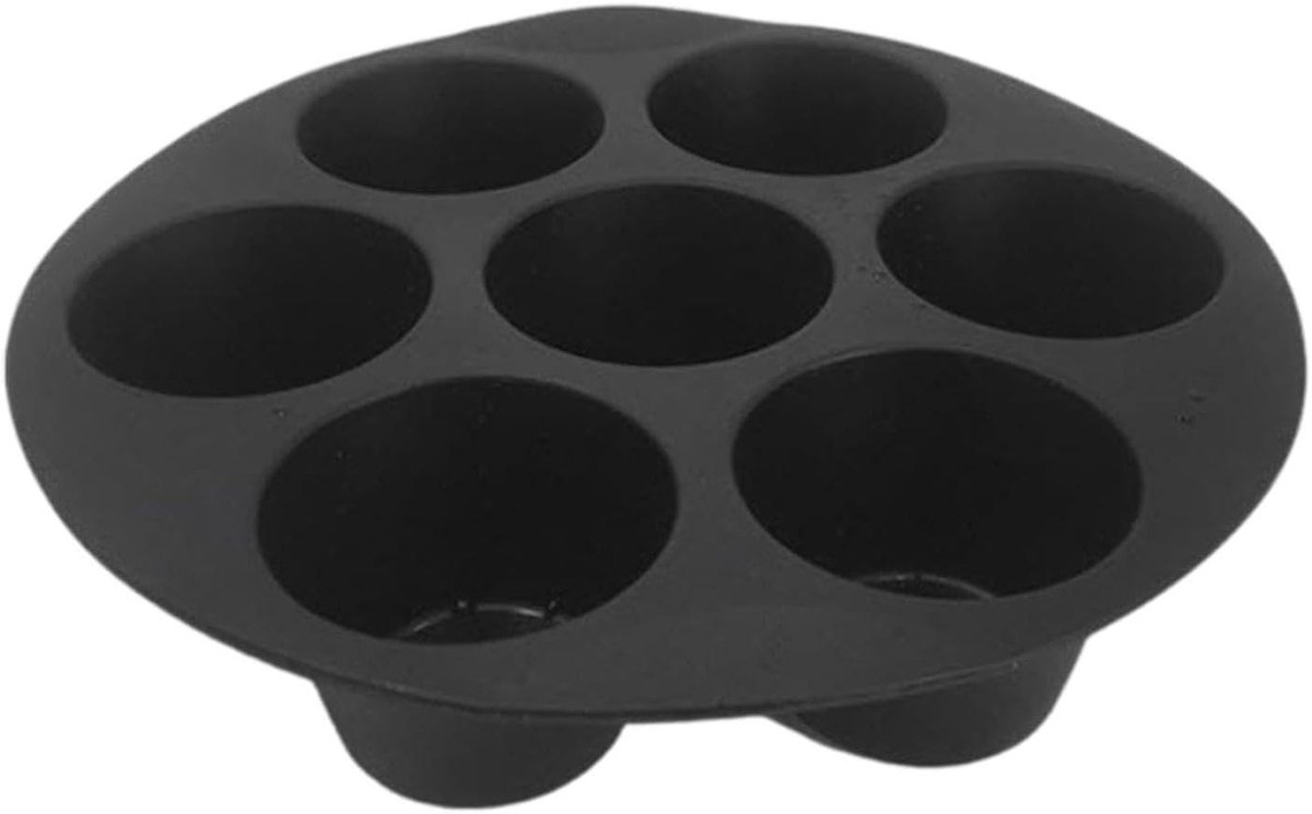 Siliconen Muffinvorm - Cupcake Mallen - Bakken Maken - 7 Kopjes Ontwerp - 16-21 cm - Grijs
