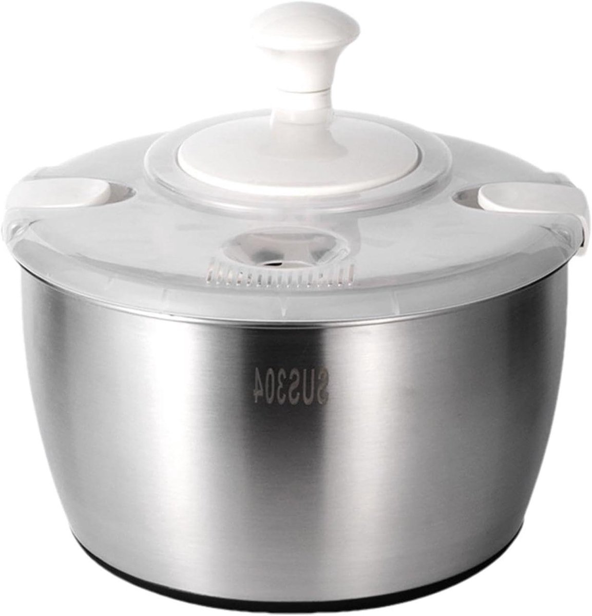 Salade Spinner - Groente Droger - Salades Maken - Roestvrij Staal - 5 Liter Inhoud - Zilver