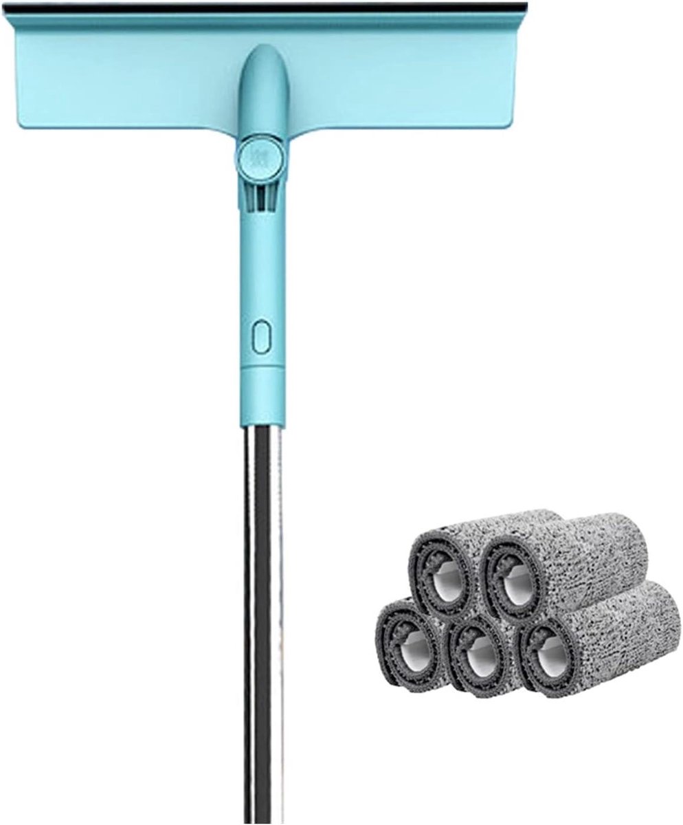 Raamwisser - Glasreiniger - Ramen Zemen - Verstelbare Steel - Tot 115 cm - Blauw