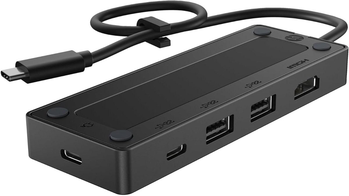 USB-C Hub - Poort Replica - Extra Poorten - Compact Ontwerp - 5 Poorten - Zwart