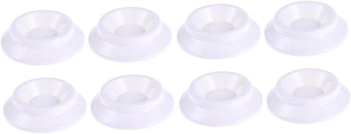 Piano Caster Bekers - Vloerbeschermers - Vloeren Beschermen - Antislip Ontwerp - 8 stuks - Wit