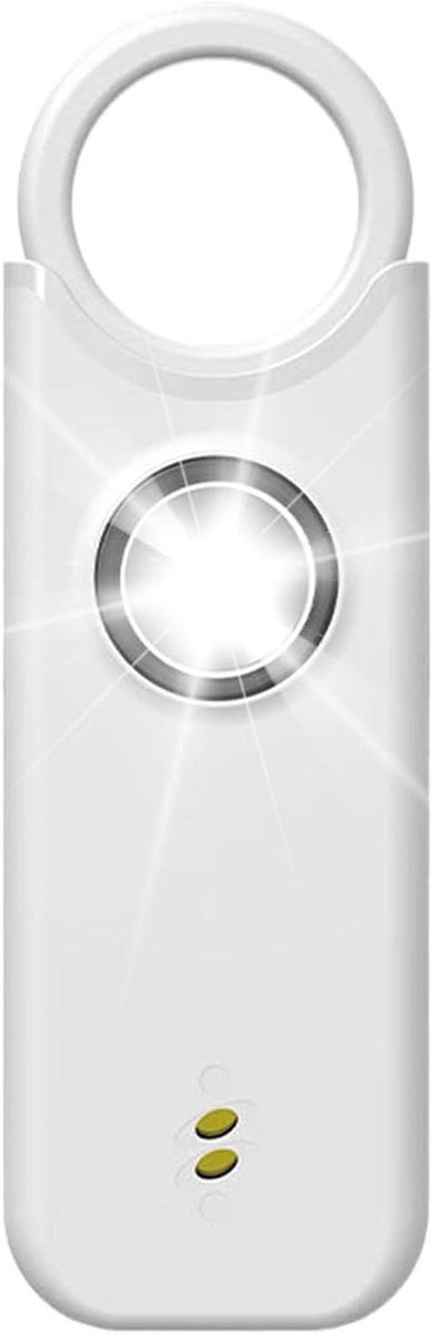 Persoonlijk Alarm - Veiligheidssirene - Persoonlijke Veiligheid - 135dB Sirene - 9.5 cm - Wit