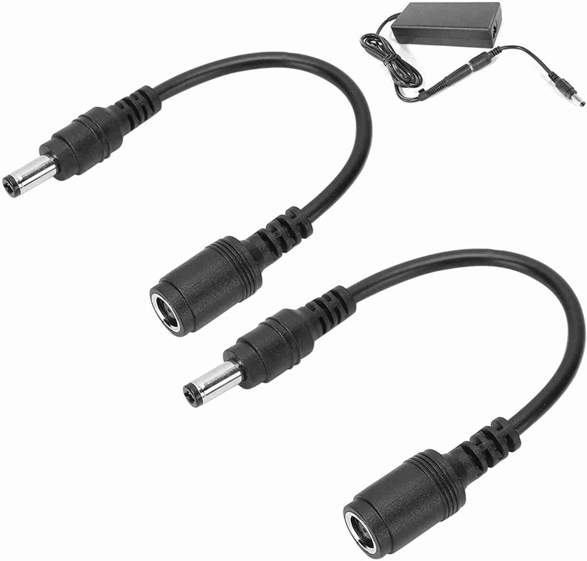 Laptop Adapter Kabel - Converter Kabel - Snel Opladen - Duurzame Constructie - Set van 2 - Zwart