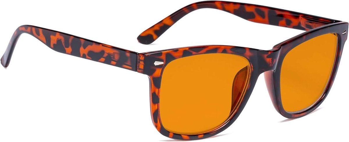 Eyekepper Groot montuur blauw blokkerende bril - anti-digitale verblinding lezers met oranje getinte verminderingsfilterlens UV-bescherming computer leesbril dames - schildpad +2,50