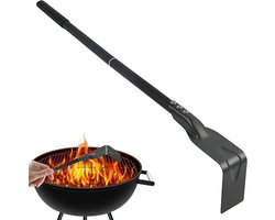 Pizza Oven Ash Rake | Charcoal Kettle Grill Ash Rake - BBQ Cleaner Poker Scraper for Pizza Oven, Fireplace, Stove, Grill Accessories, Long Handle Scraper Tool for Ash and Charcoal Cleaning