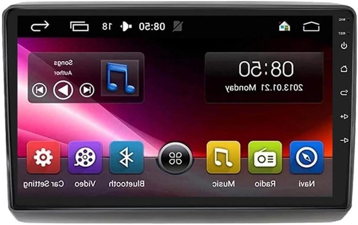 Draagbare Autoradio - Auto Multimedia - Slim Rijden - Live Navigatie - Double DIN - Zwart