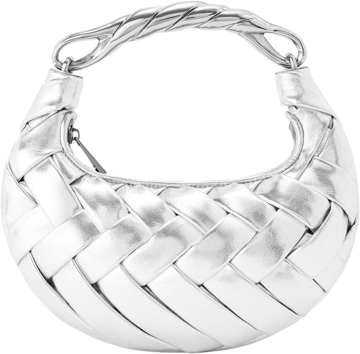 Handtas - Schoudertas Crossbody - Dagelijks Gebruik - Geweefd Design - 26 cm - Zwart