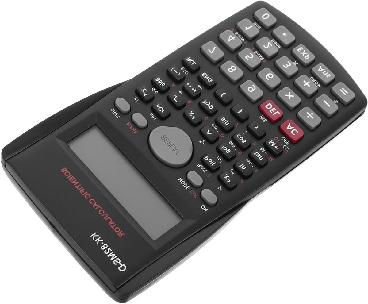 Wetenschappelijke Rekenmachine - Breuken Calculator - School Wiskunde - Multifunctioneel Gebruik - 15 x 7.5 cm - Zwart