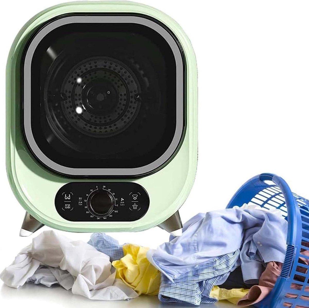 Compacte Wasdroger Mini Droger Snel Kleding Drogen Stille Werking 35dB 0.8kg Capaciteit Wit
