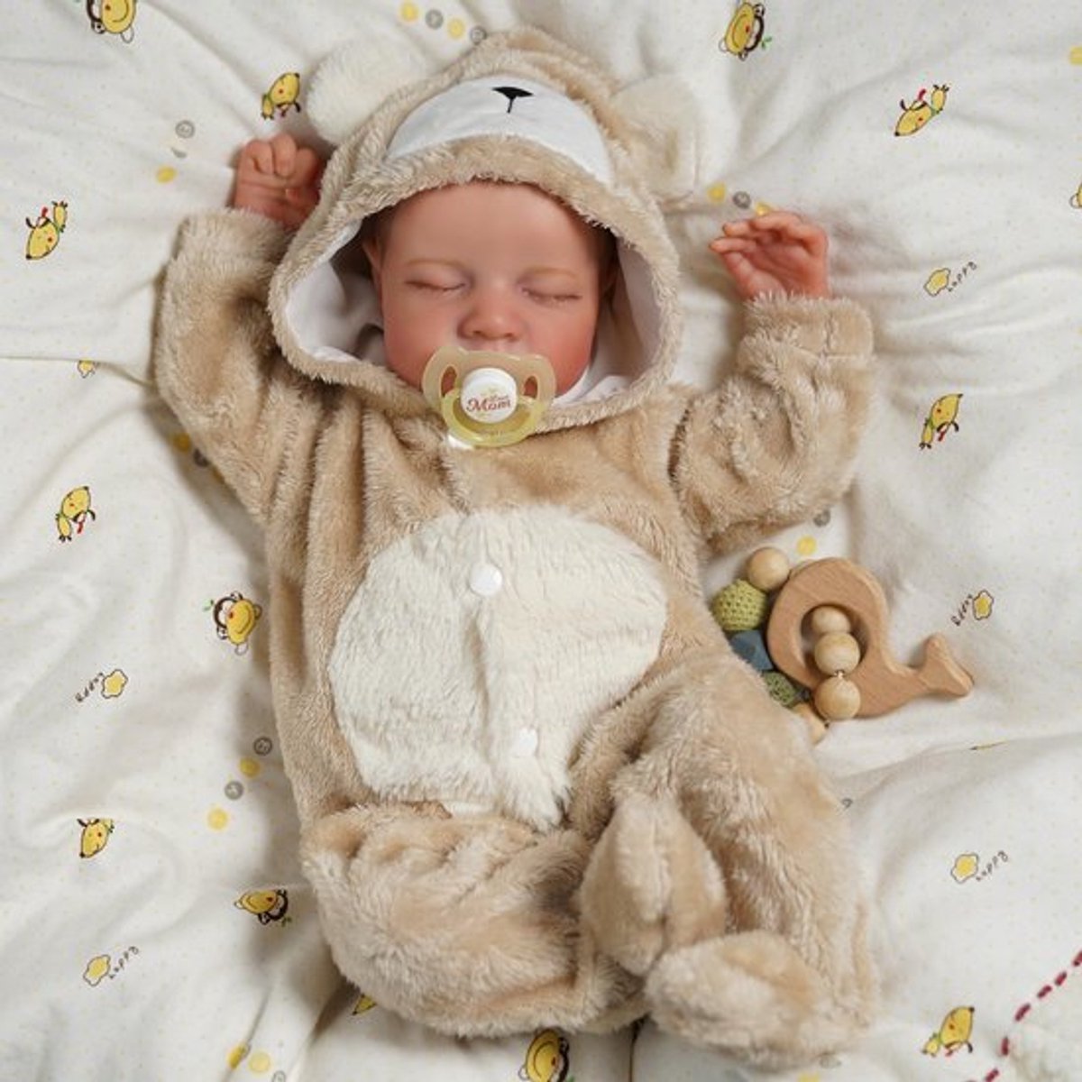 Levensechte Reborn Babypop Jongen - 48 cm - Babypoppen - Handgemaakt & Realistisch - Zacht Vinyl - Met Accessoires, Fopspeen & Kleding