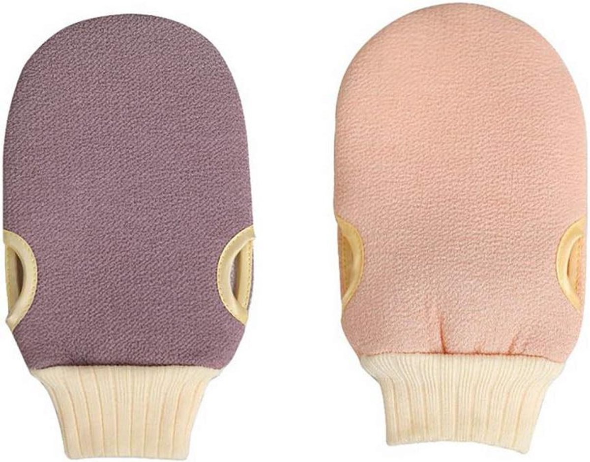 Douche Handdoek - Bad Scrubber - Huid Reinigen - Fijn Geweven Draad - 2 Stuks - Gemengde Kleuren