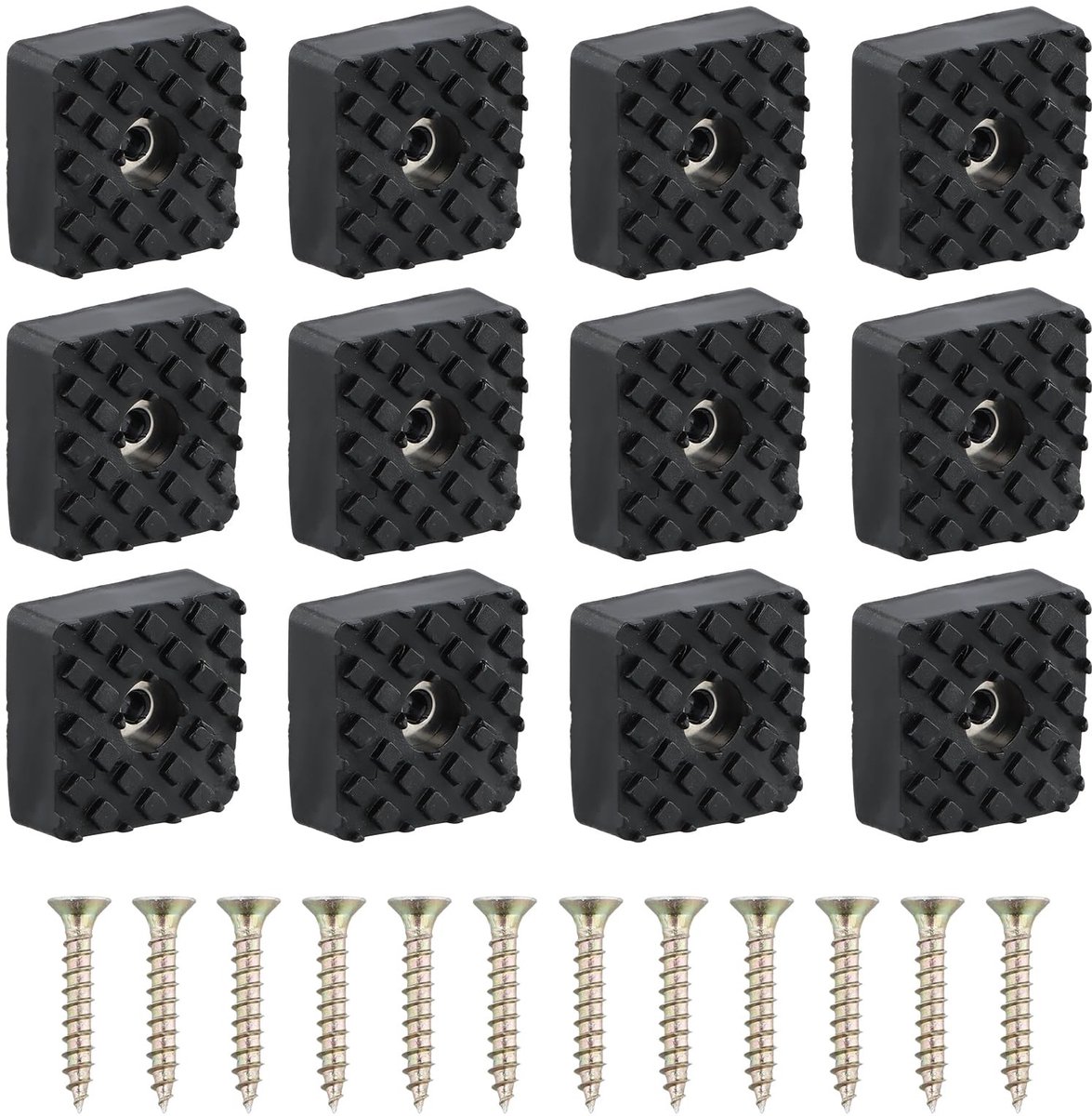 Dailygoods - Dailygoody - Rubberen voetjes - Antislip meubelbescherming - Zwart - Meubelpoten - Geschikt voor diverse meubels - 12 stuks