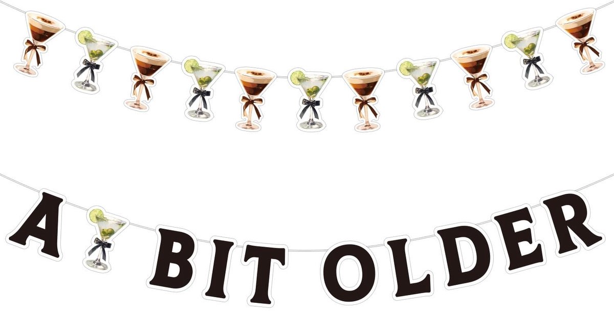 Dailygoods - Set van 2 Martini-Feestbanners voor Decoratie