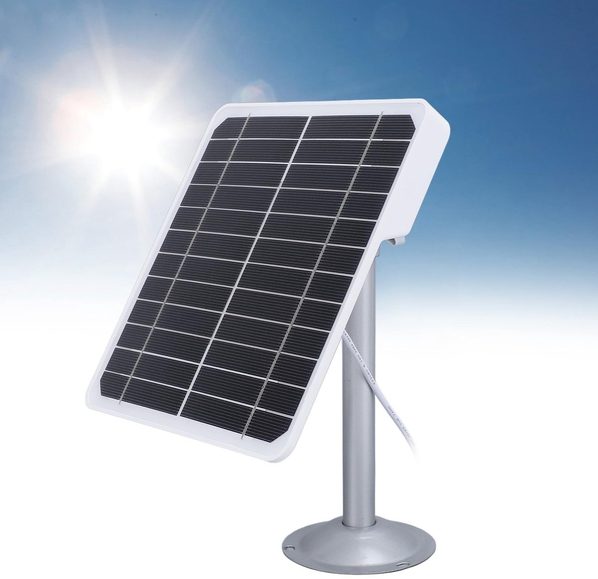 Dailygoods - Dailygoody - 20W Monokristallijn Zonnepaneel voor Beveiligingscamera's - Waterdicht en Efficiënt