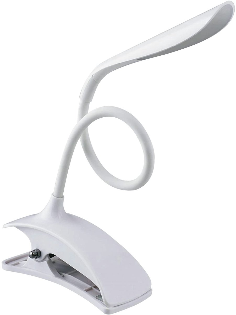 Dailygoods - USB Oplaadbare Leeslamp met Flexibele Klem en 14 LED's