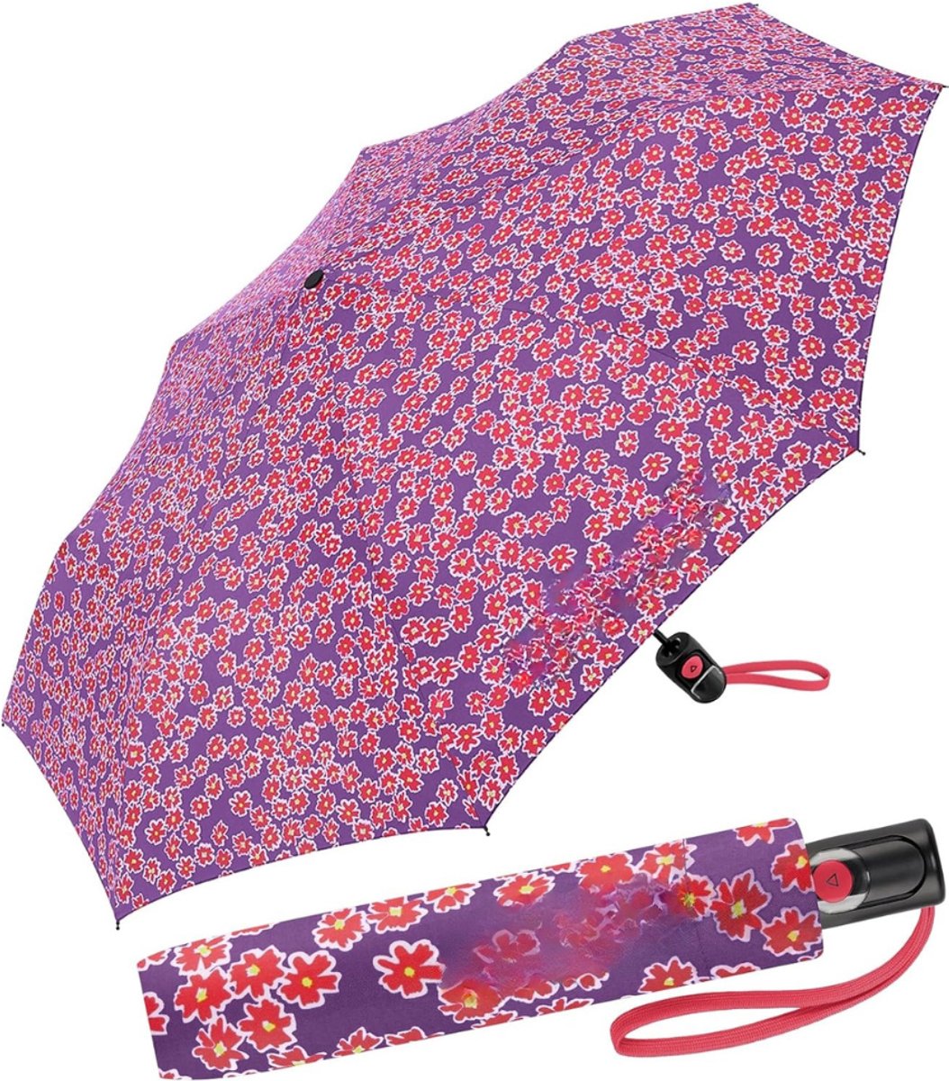 Zakparaplu - 95 cm - 8 Ribs - Mini Paraplu - Reisparaplu Klein - Compacte Paraplu - Opvouwbaar - Windbestendig - Lichtgewicht - Wilde bloemen roze - van Imperatoris