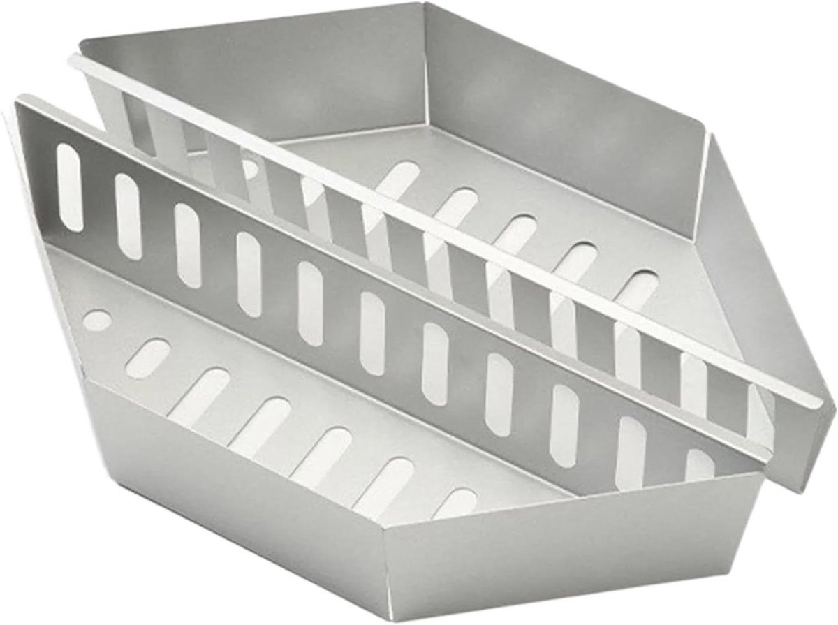 Houtskoolmand - Grill mand - Gelijkmatige warmte - Optimale luchtstroom - 385 cm - Zilver