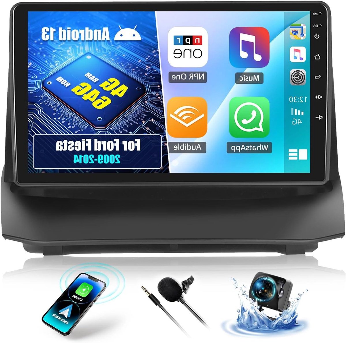 Autoradio - Multimedia Systeem - Navigatie Muziek - Android Auto - 2-DIN - Zwart