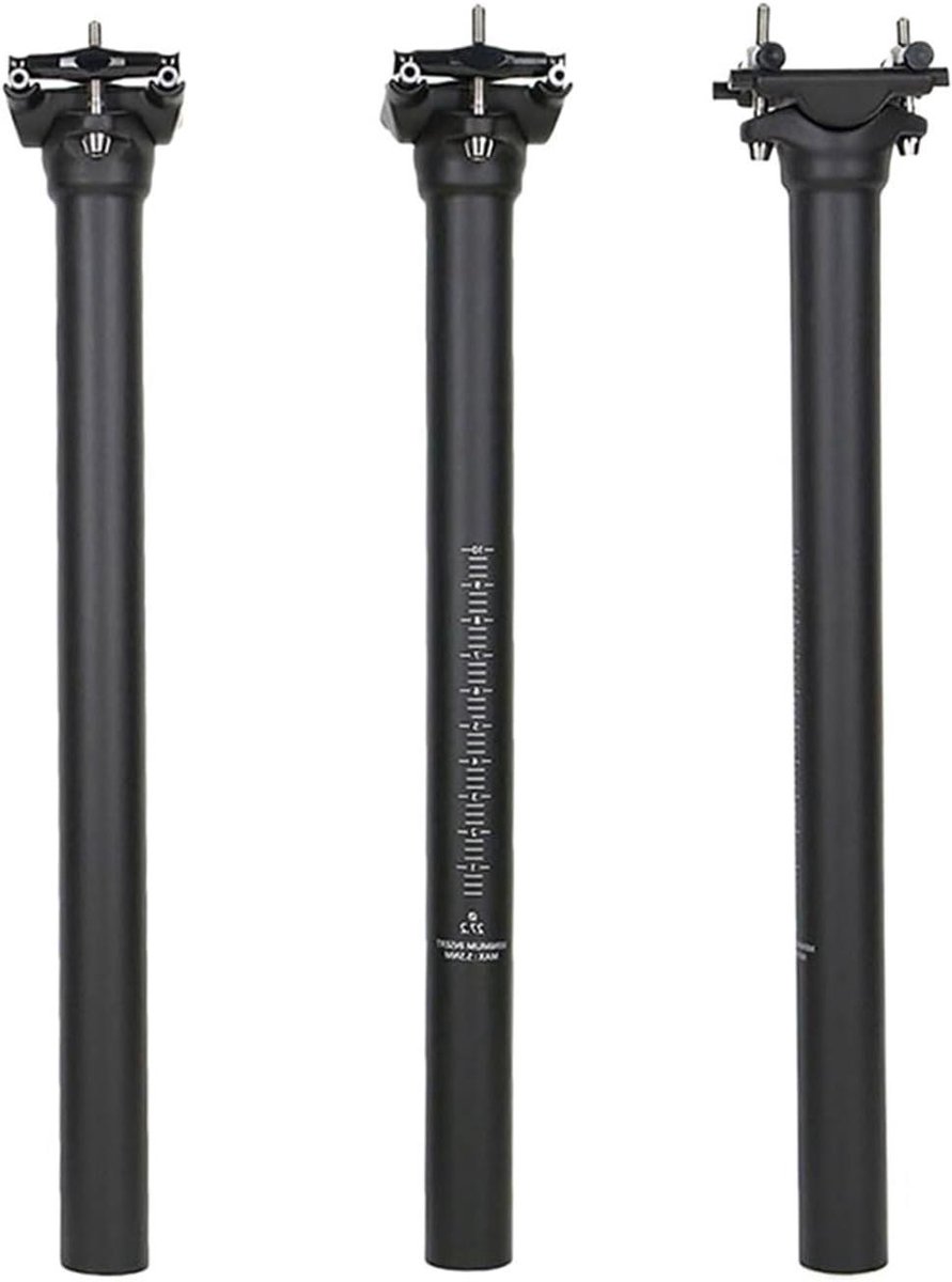 Fiets Zadelpen - Koolstofvezel Onderdeel - Comfortabel Fietsen - Lichtgewicht Stabiliteit - 27.2 30.9 31.6mm - Zwart