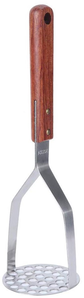 Aardappelstamper - Keukengereedschap - Puree Maken - Roestvrij Staal - 8x28 cm - Zilver