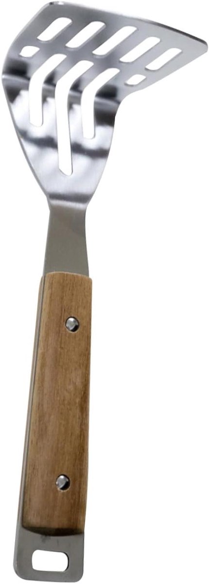 Aardappelpers - Knoflook stamper - Thuis koken - Houten handvat - 24 x 8 cm - Khaki