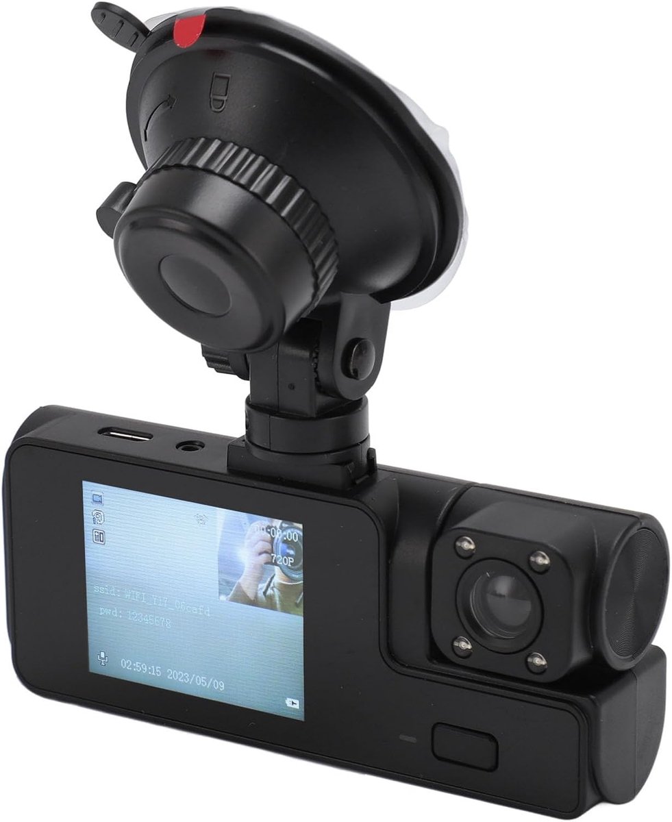 Dashcam 3 Kanaals - Auto Camera - Veilige Rit - Draadloze Bediening - 15 x 11 x 7 cm - Zwart – foto 6
