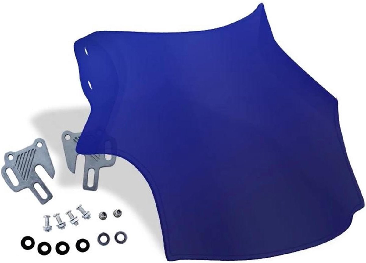 Motorfiets Windscherm - Fiets Deflector - Comfortabel Rijden - Universele Pasvorm - 5-7 Inch - Blauw