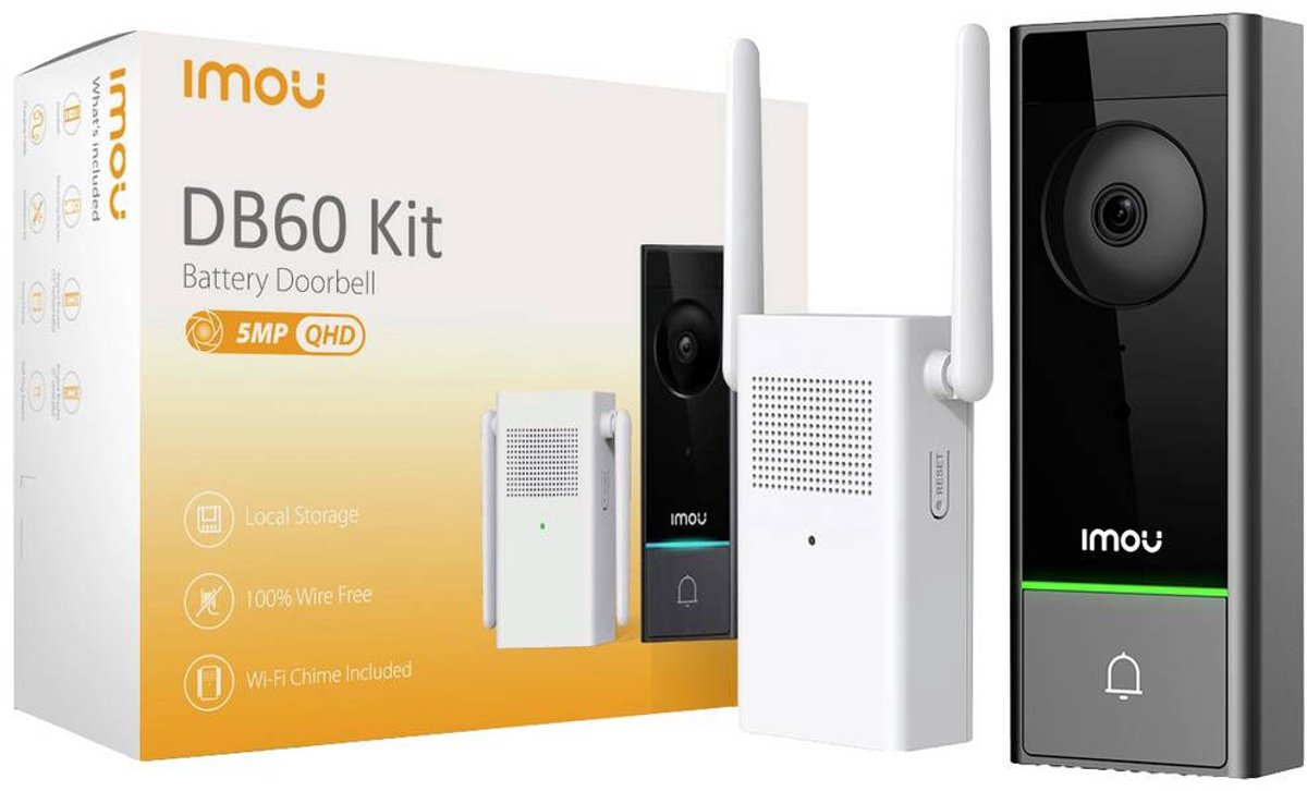 Imou DB60 Videodeurbel 5MP Accu met Persoonsdetectie - Imou - €189,99