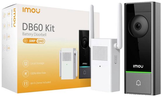 Imou DB60 Videodeurbel 5MP Accu met Persoonsdetectie - Imou - €184,98