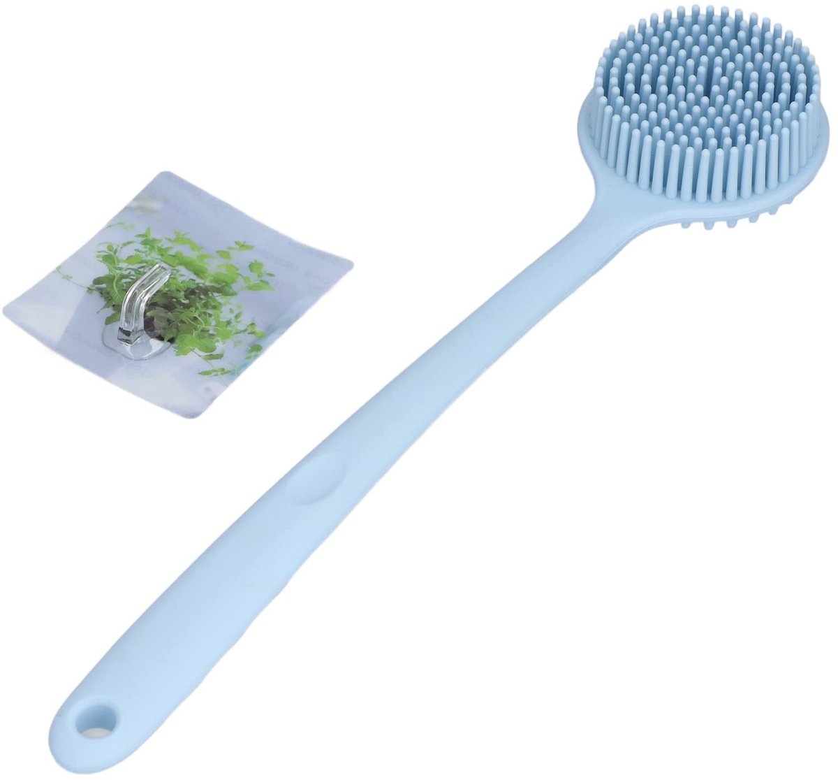 Dailygoods - Lange Steel Silicone Doucheborstel met Haak