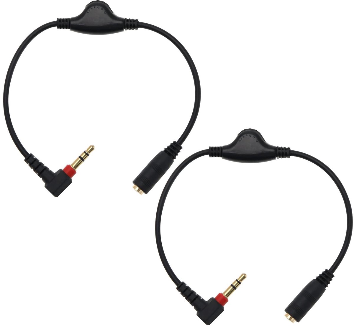 Dailygoods - 3.5mm Mannelijke naar Vrouwelijke Audio Extension Kabels (2 Stuks)