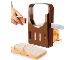 Vouwbare Handmatige Broodsnijder - Verstelbare 5 Laags Snijder voor Huisgemaakt Brood - Sandwiches…