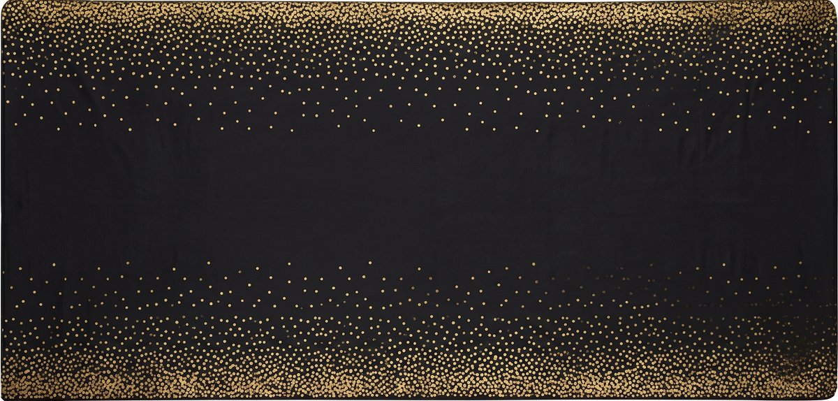 Zwart & Goud Plastic Wegwerp Tafelkleed - Verjaardag Bruiloft Kerst Versiering - Feest Decoratie - 274 x 137 cm - ixen