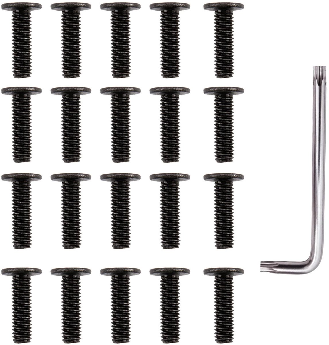Dailygoods - Innovra - 20 Stuks M5 x 20 mm Platte Kopschroeven RVS A2 V2A