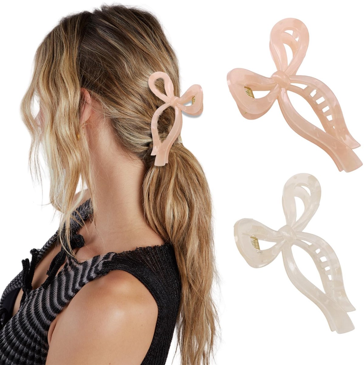 Dailygoods - Elegante Haarspelden met Strik, Stijlvolle Haarclips voor Dames