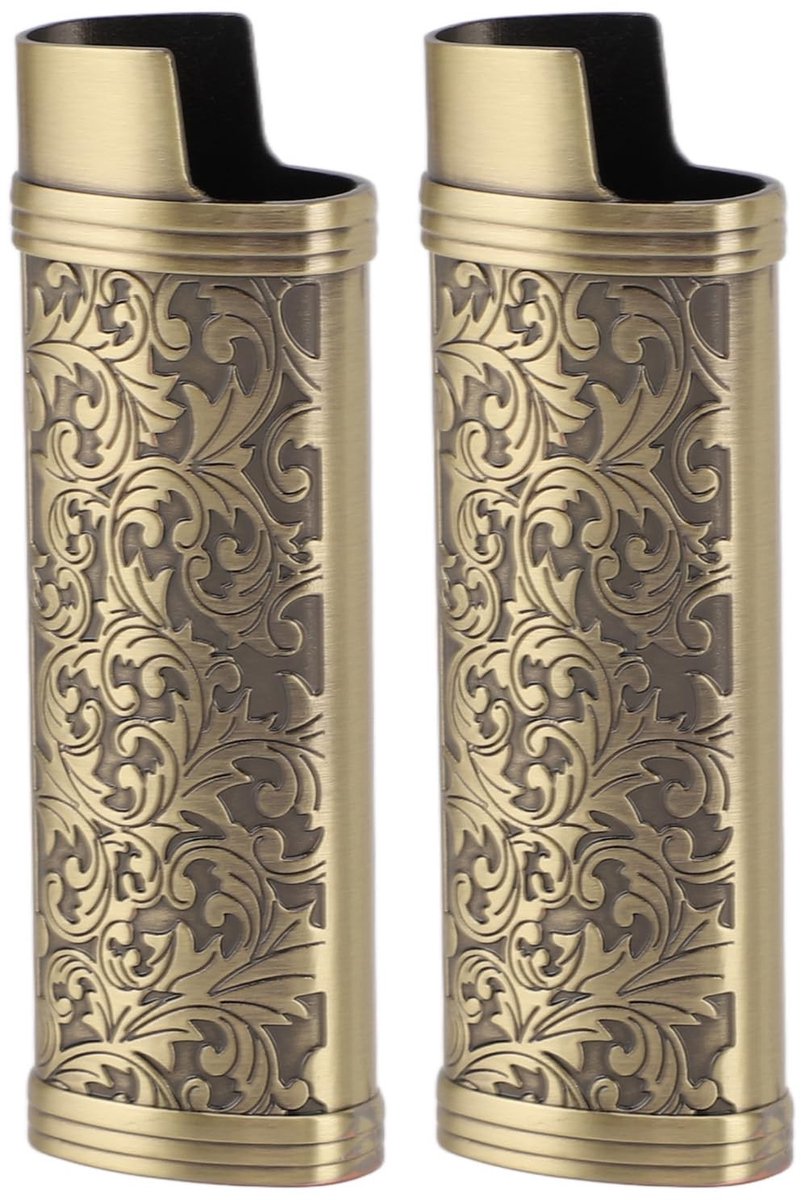 Dailygoods - Vintage Aanstekeretui met Bloemenreliëf voor Bescherming